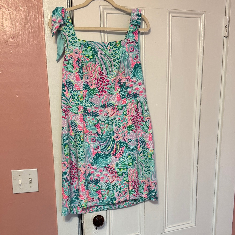 Lilly Pulitzer Pink and Blue Patterned Romper
